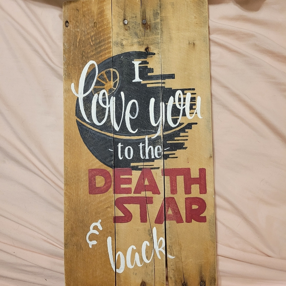 Reclaimed wood Star Wars sign